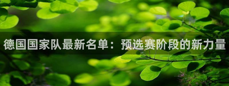 足球比分直播世界杯：德国国家队最新名单：预选赛阶段的新力量